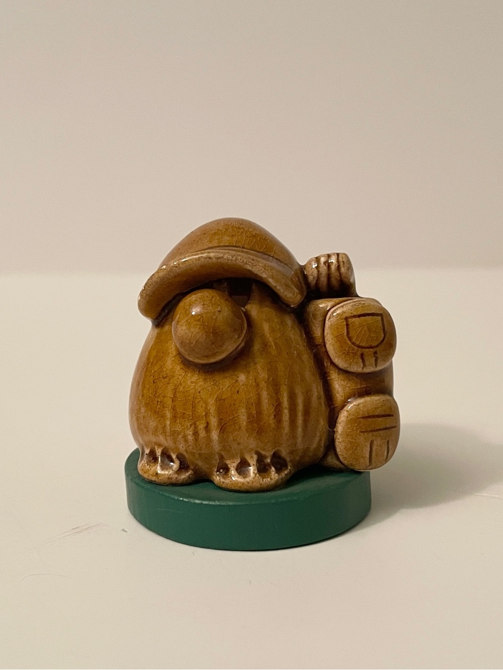 Vintage Miniature Ceramic Golfer Figurine 2” Golf Bag Statue